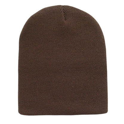 Decky 614 Acrylic Short Beanie Knit Cap - Blank