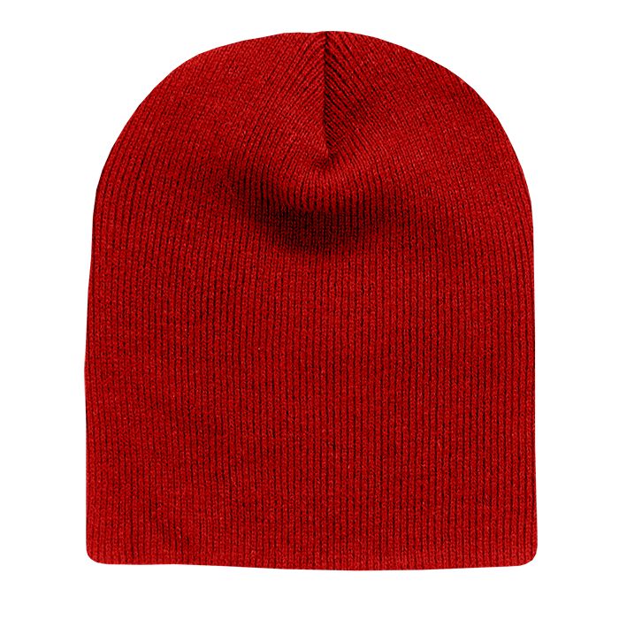 Decky 614 Acrylic Short Beanie Knit Cap - Blank