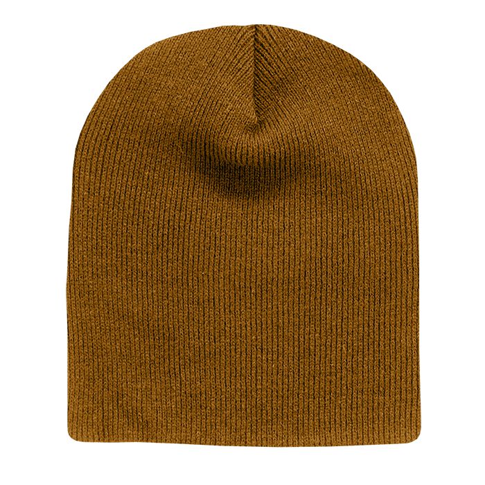 Decky 614 Acrylic Short Beanie Knit Cap - Blank