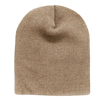 Decky 614 Acrylic Short Beanie Knit Cap - Blank