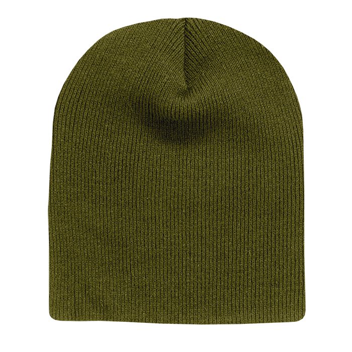 Decky 614 Acrylic Short Beanie Knit Cap - Blank