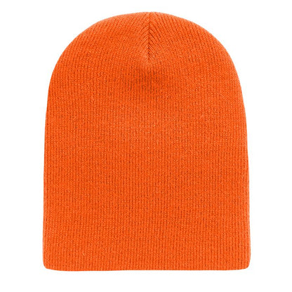 Decky 614 Acrylic Short Beanie Knit Cap - Blank