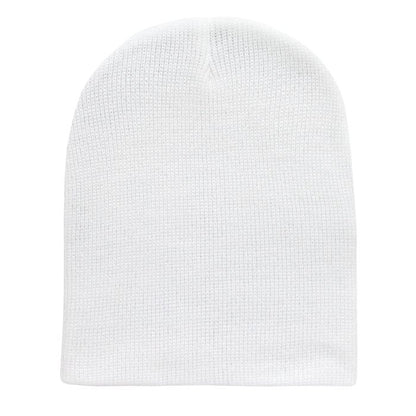 Decky 614 Acrylic Short Beanie Knit Cap - Blank