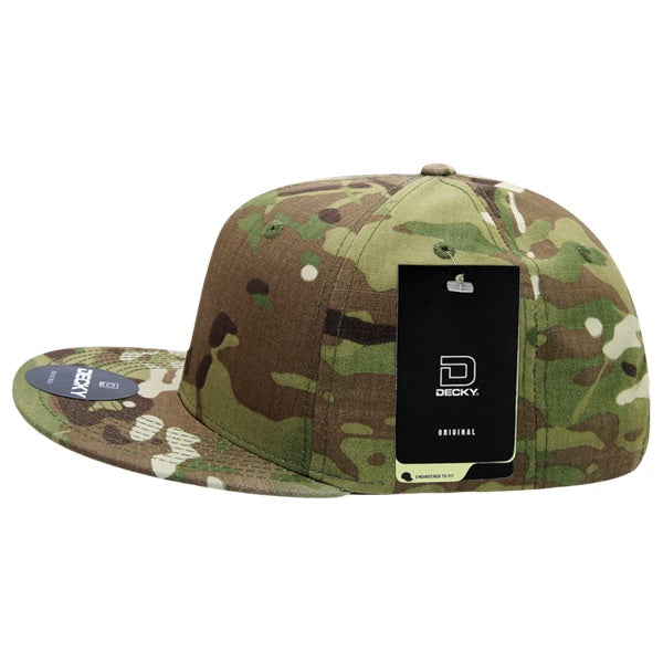 Decky 6302 MultiCam Snapback Hat Camo Flat Bill Cap