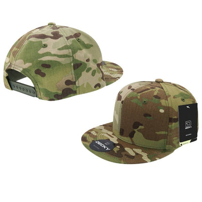 Decky 6302 MultiCam Snapback Hat Camo Flat Bill Cap