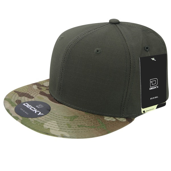 Decky 6302 MultiCam Snapback Hat Camo Flat Bill Cap