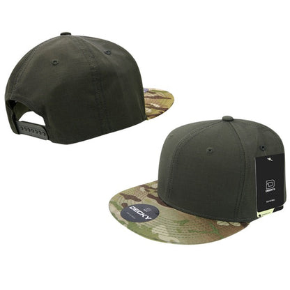 Decky 6302 MultiCam Snapback Hat Camo Flat Bill Cap