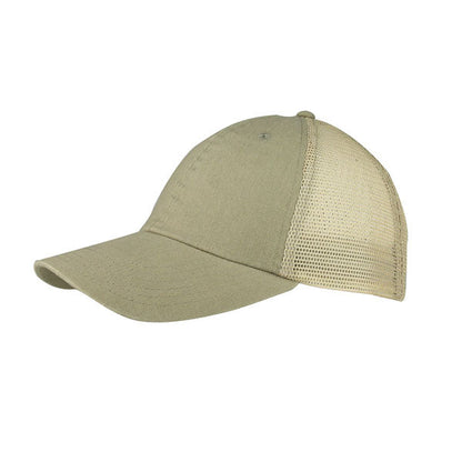 Mega Cap 6808 Washed Cotton Twill Mesh Cap