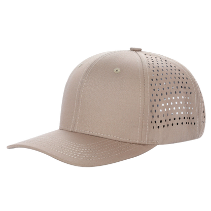 Unbranded 6 Panel Perforated Hat Laser Vented Cap