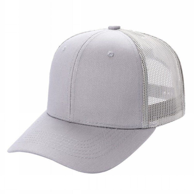 Unbranded 6-Panel Curve Trucker Hat, Blank Mesh Back Cap