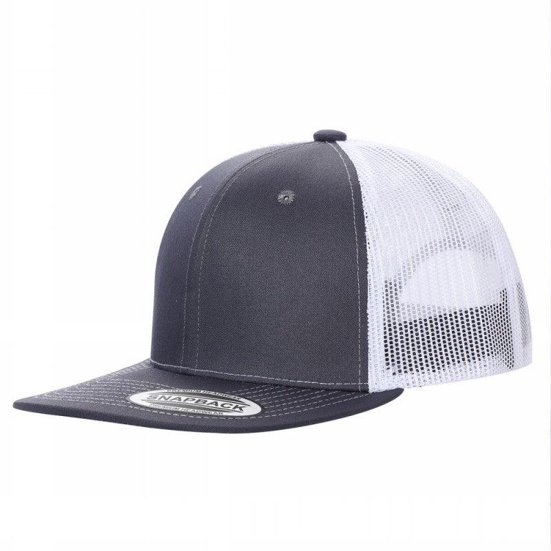 Unbranded 6 Panel Flat Bill Trucker Hat Snapback