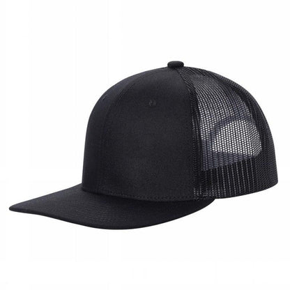 Unbranded 6 Panel Flat Bill Trucker Hat Snapback