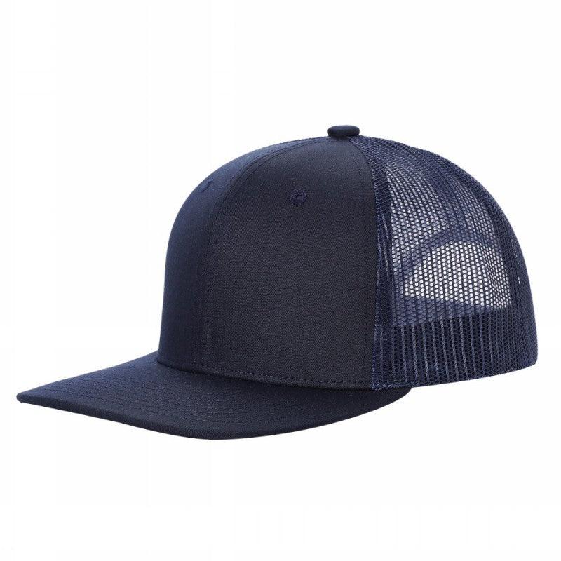 Unbranded 6 Panel Flat Bill Trucker Hat Snapback