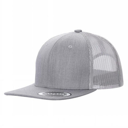 Unbranded 6 Panel Flat Bill Trucker Hat Snapback