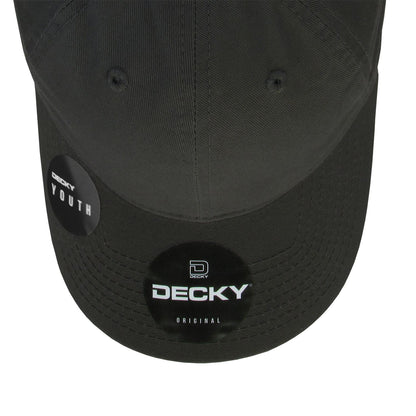 Decky 7005 Youth 6 Panel Low Profile Relaxed Cotton Cap, Kids Dad Hat - Blank