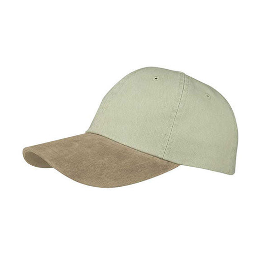 Mega Cap 7611B Washed Pigment Dyed Twill Cap W/Suede Bill - Star Hats & Embroidery