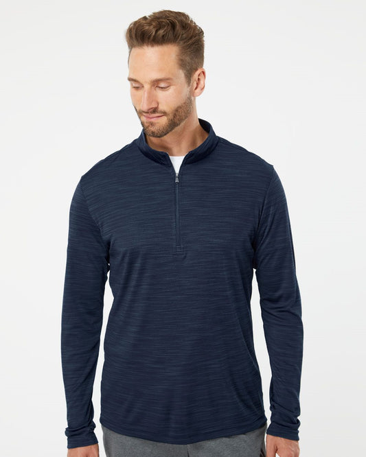 Adidas A475 Men's Lightweight Mélange Quarter-Zip Pullover