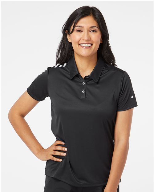Adidas A325 Women's 3-Stripes Shoulder Polo - Star Hats & Embroidery