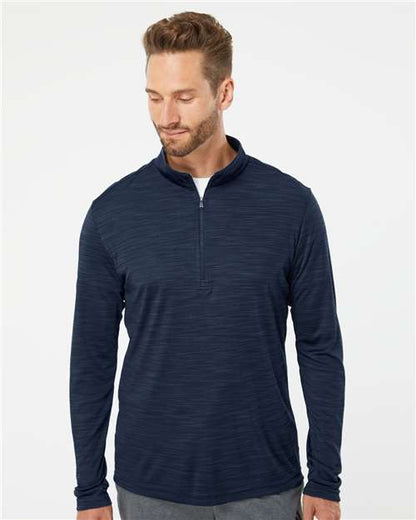 Adidas A475 Men's Lightweight Mélange Quarter-Zip Pullover