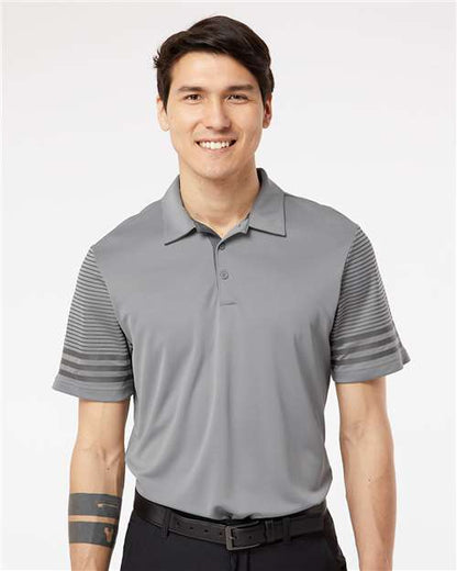 Adidas A490 Men's Striped Sleeve Polo