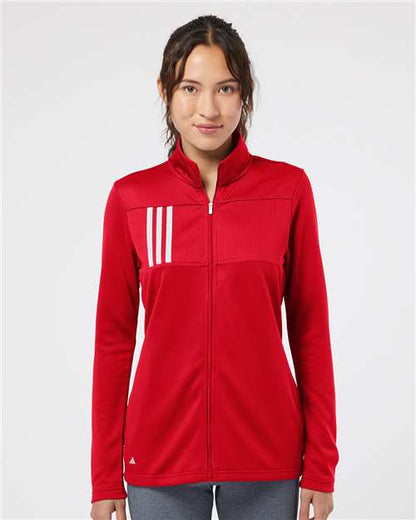 Adidas A483 Women's 3-Stripes Double Knit Full-Zip Jacket