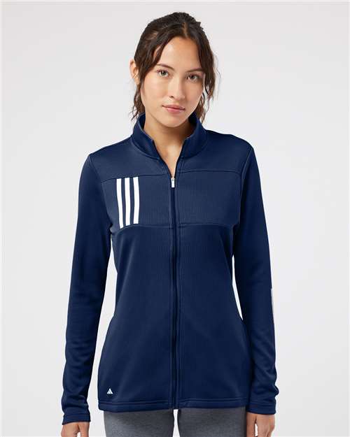 Adidas A483 Women's 3-Stripes Double Knit Full-Zip Jacket