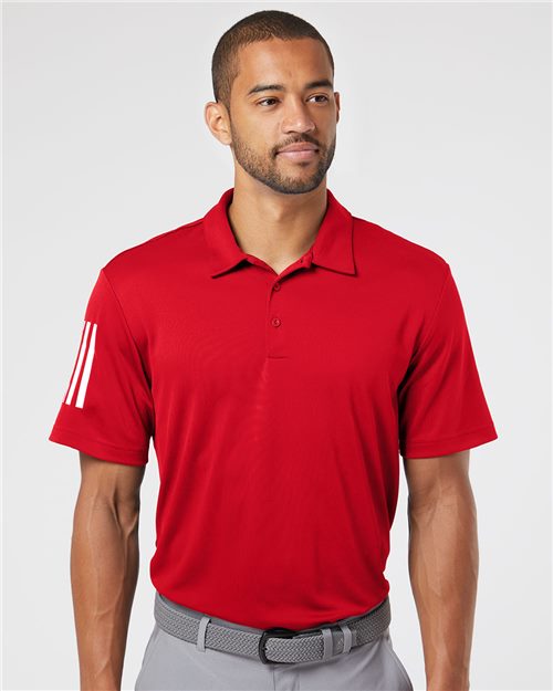 Adidas A480 Men's Floating 3-Stripes Polo - Star Hats & Embroidery