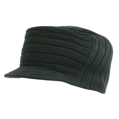 Decky 963 - Flat Top Hybricap, Knit Beanie Cap
