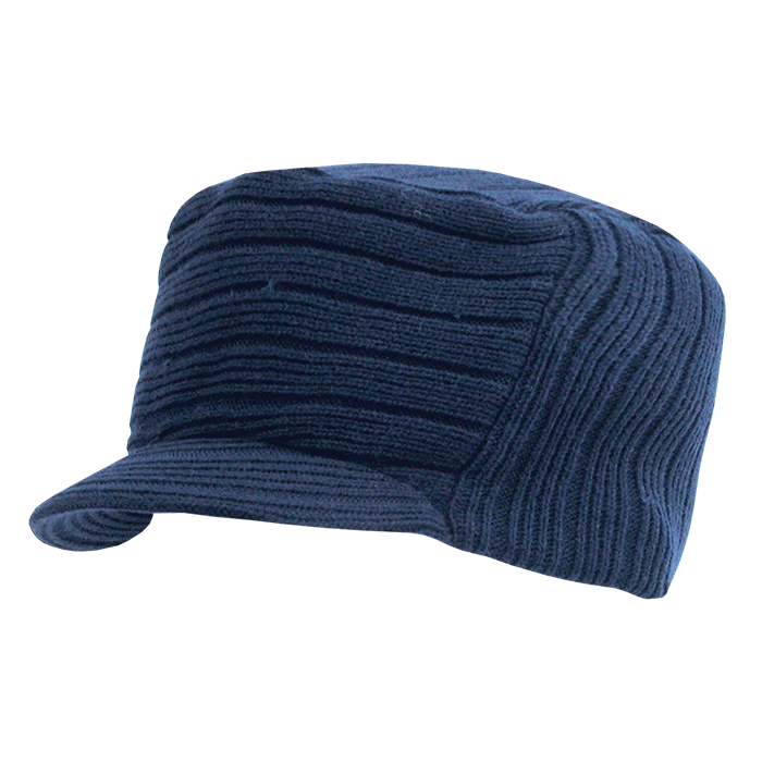 Decky 963 - Flat Top Hybricap, Knit Beanie Cap