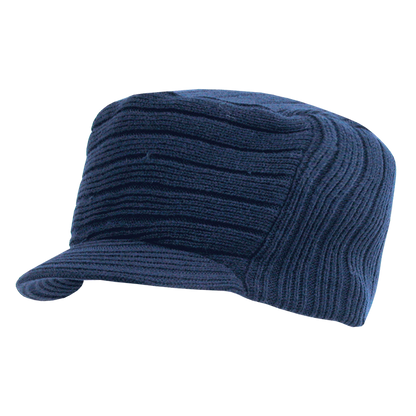 Decky 963 - Flat Top Hybricap, Knit Beanie Cap