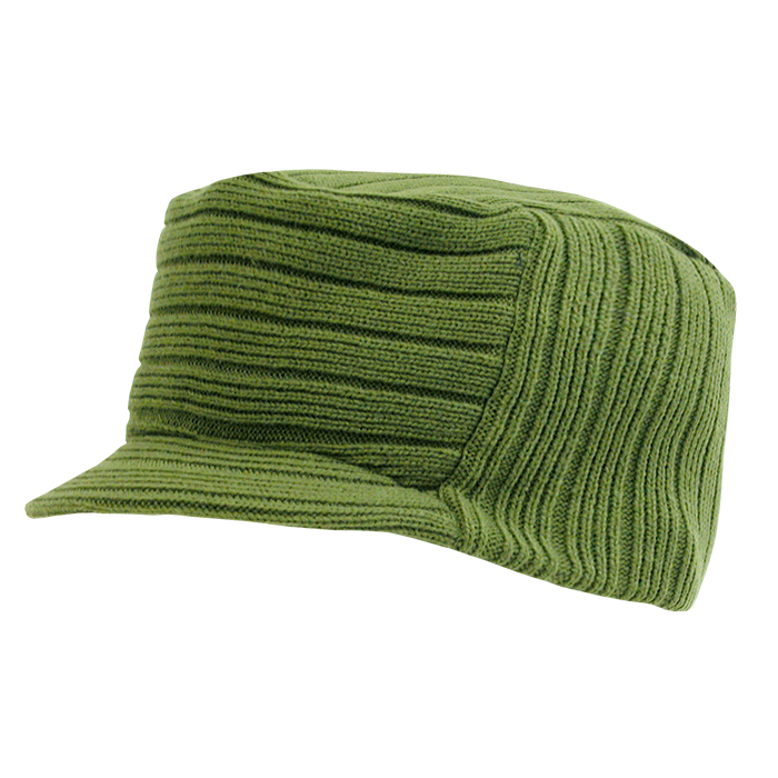 Decky 963 - Flat Top Hybricap, Knit Beanie Cap