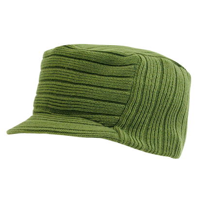 Decky 963 - Flat Top Hybricap, Knit Beanie Cap