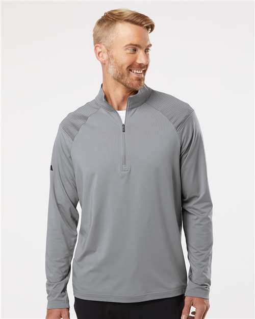 Adidas A520 Men's Ultimate365 Lightweight Shoulder Stripe Quarter-Zip Pullover