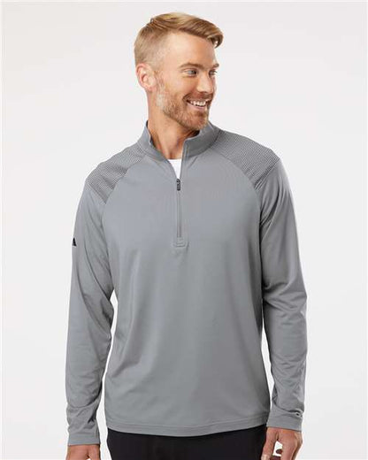 Adidas A520 Men's Ultimate365 Lightweight Shoulder Stripe Quarter-Zip Pullover