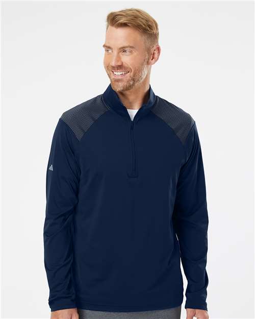 Adidas A520 Men's Ultimate365 Lightweight Shoulder Stripe Quarter-Zip Pullover