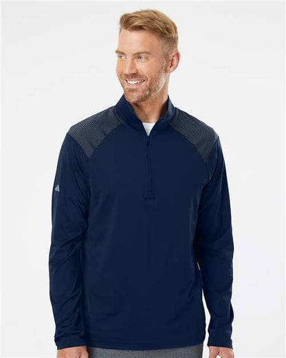 Adidas A520 Men's Ultimate365 Lightweight Shoulder Stripe Quarter-Zip Pullover