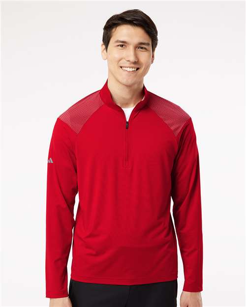 Adidas A520 Men's Ultimate365 Lightweight Shoulder Stripe Quarter-Zip Pullover