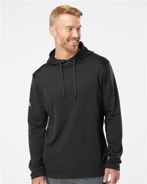 Adidas A530 Men's Textured Mixed Media Midweight Hooded Sweatshirt