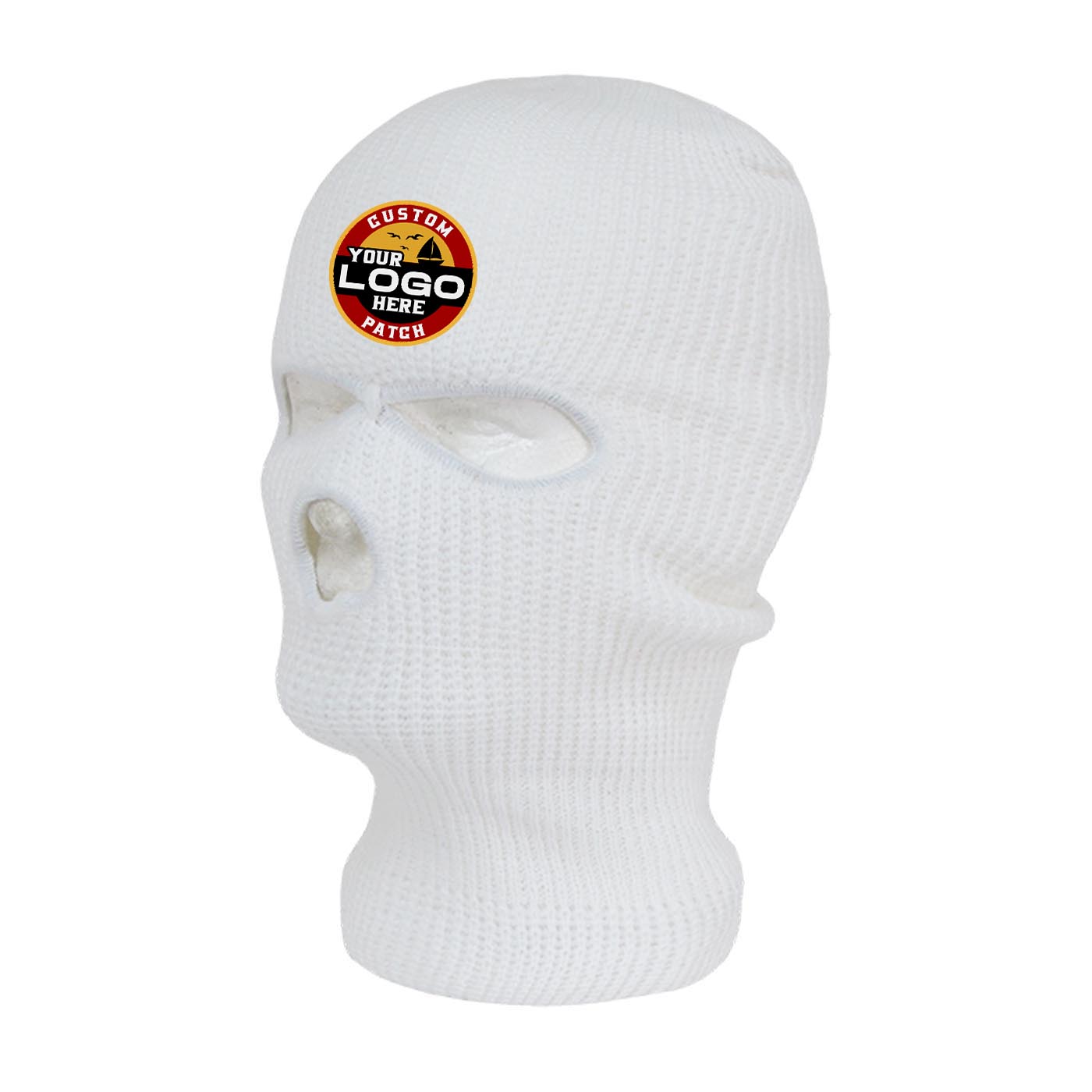 IMPORT】white braid ski mask balaclava