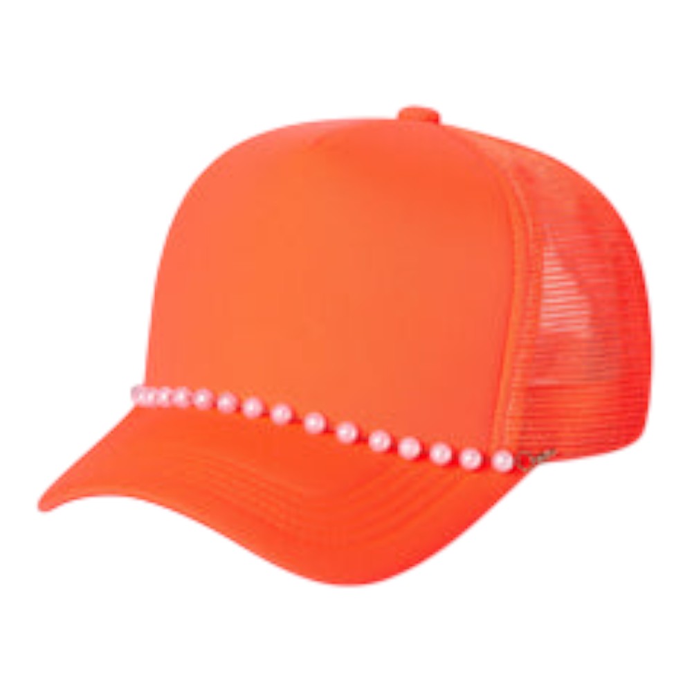 Unbranded Pearl Accent Trucker Mesh Snapback Hat – Star Hats  display picture 2