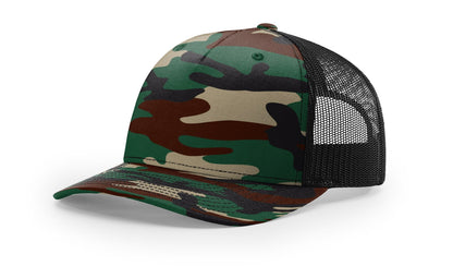 Richardson 112PFP Printed Five Panel Trucker Hat Camo Cap 112 PFP - Blank