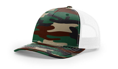 Richardson 112PFP Printed Five Panel Trucker Hat Camo Cap 112 PFP - Blank