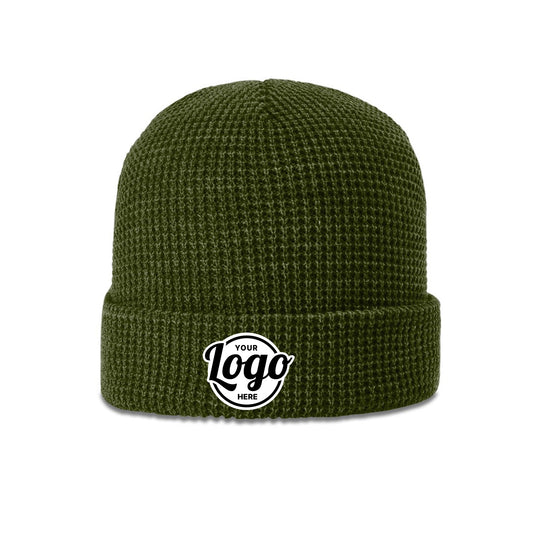 Custom Patch Richardson 146 Waffle Knit Beanie with Cuff - Star Hats & Embroidery