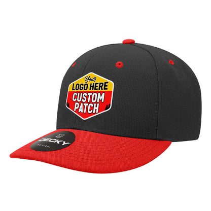 Custom Patch Decky 207 - Deluxe, Mid Pro Baseball Hat, 6 Panel Structured Cap