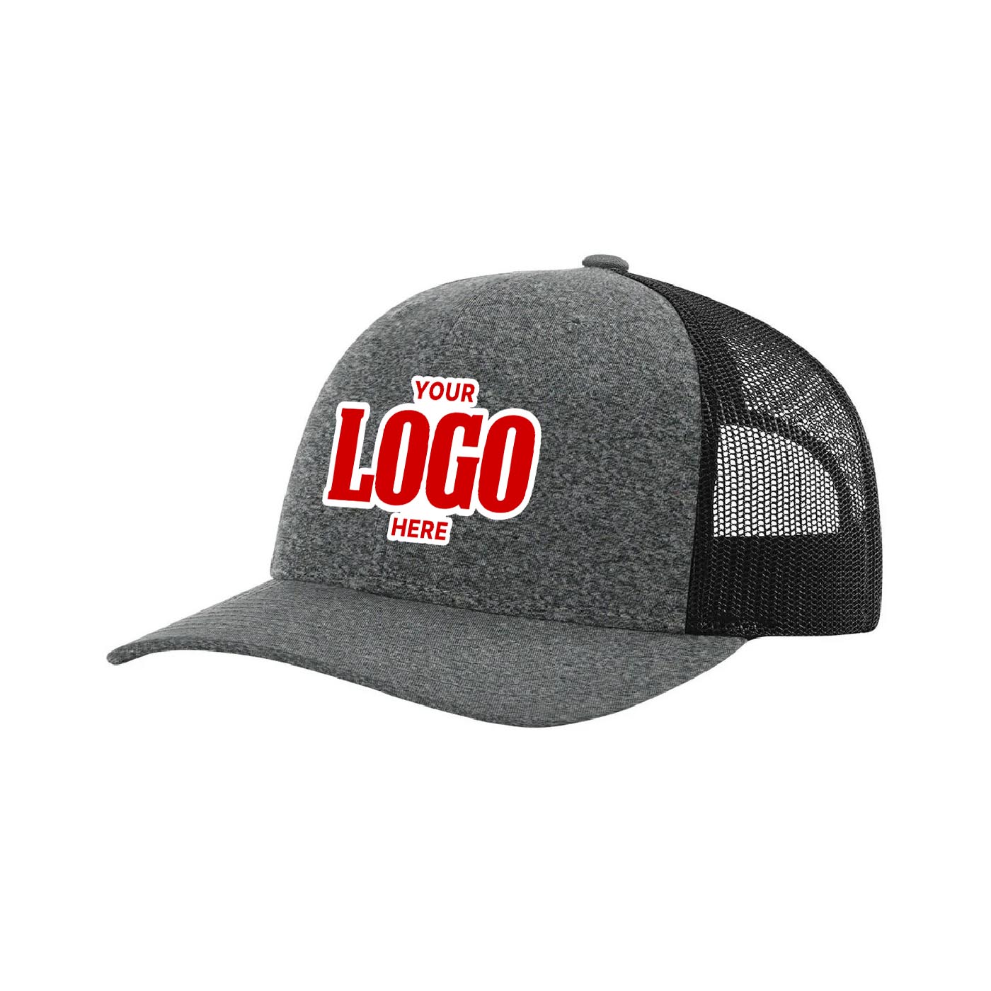 Custom Embroidered Richardson 115CH Low Pro Heather Trucker Cap