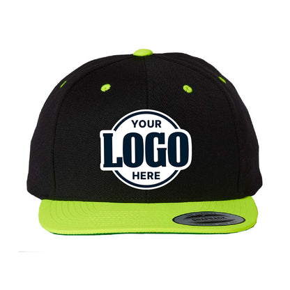 Custom Embroidered YP Classics, Yupoong 6089 - Premium Flat Bill, Snapback Cap, 6089M