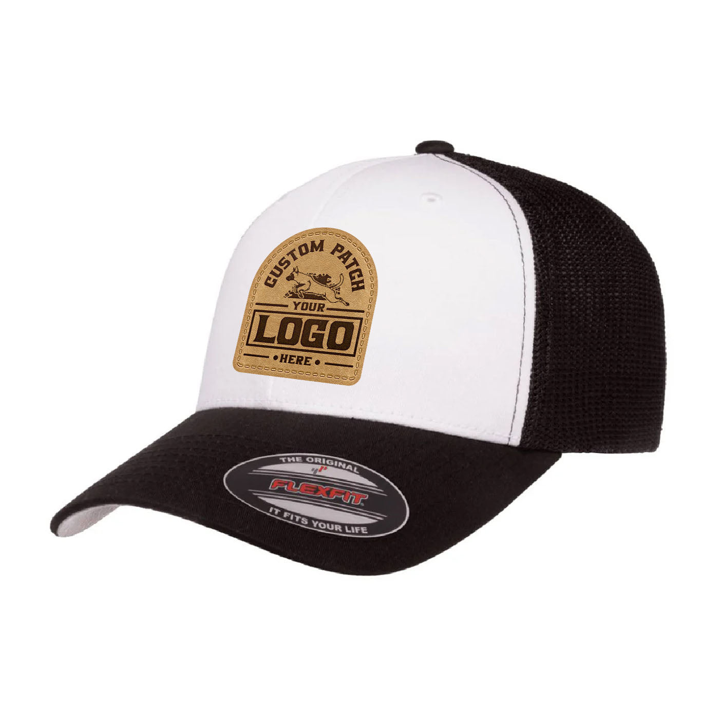 Custom Patch Flexfit 6511 Trucker Hat with Mesh Back