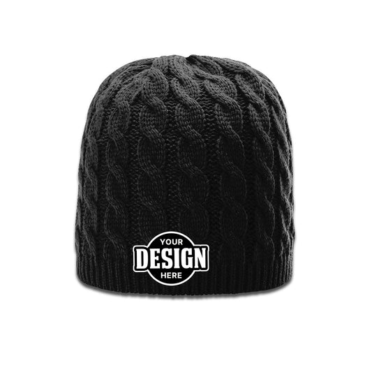 Custom Patch Richardson 138 Cable Knit Beanie - Star Hats & Embroidery