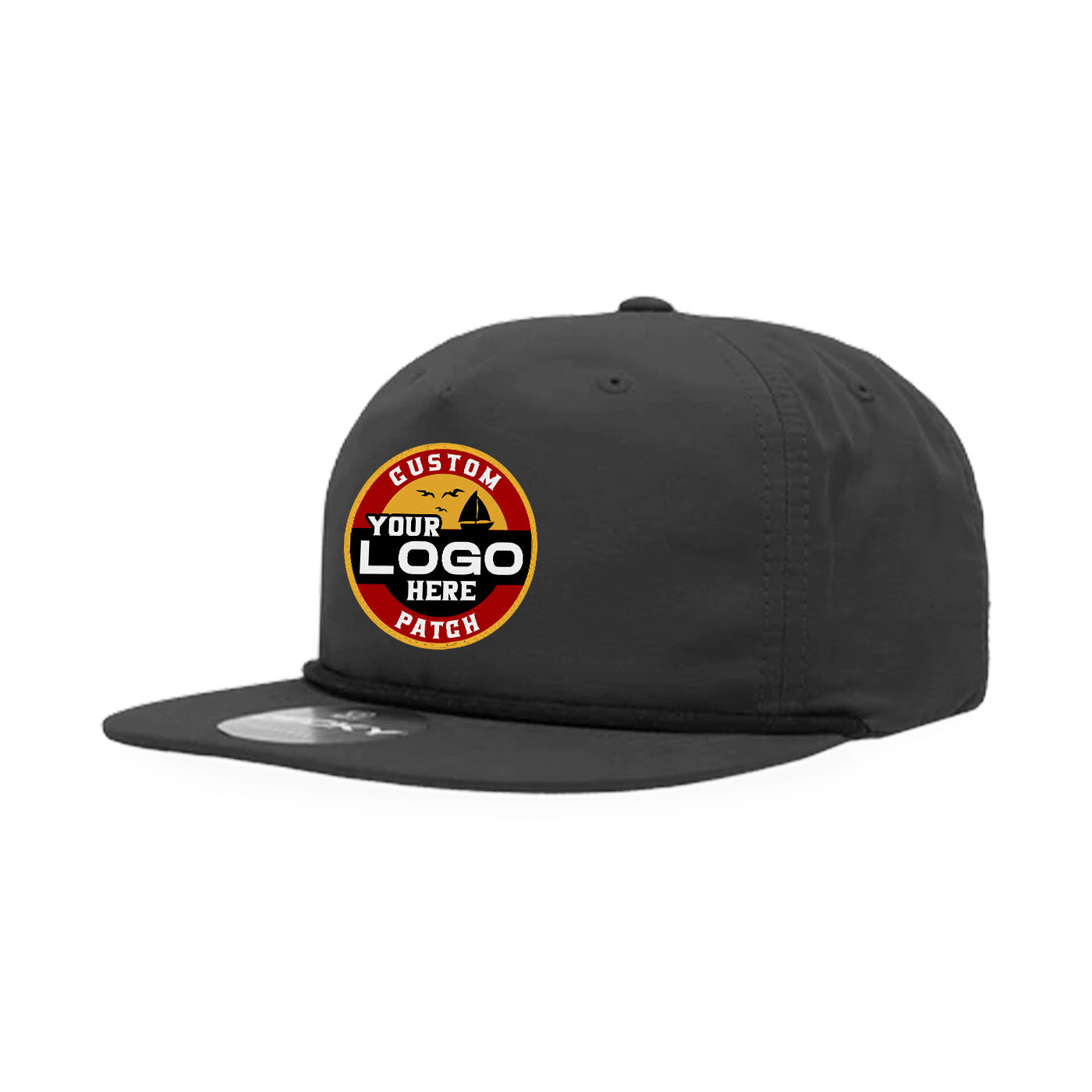 Custom Patch Decky 6032 - Classic Rope Cap, 5 Panel Flat Bill Hat