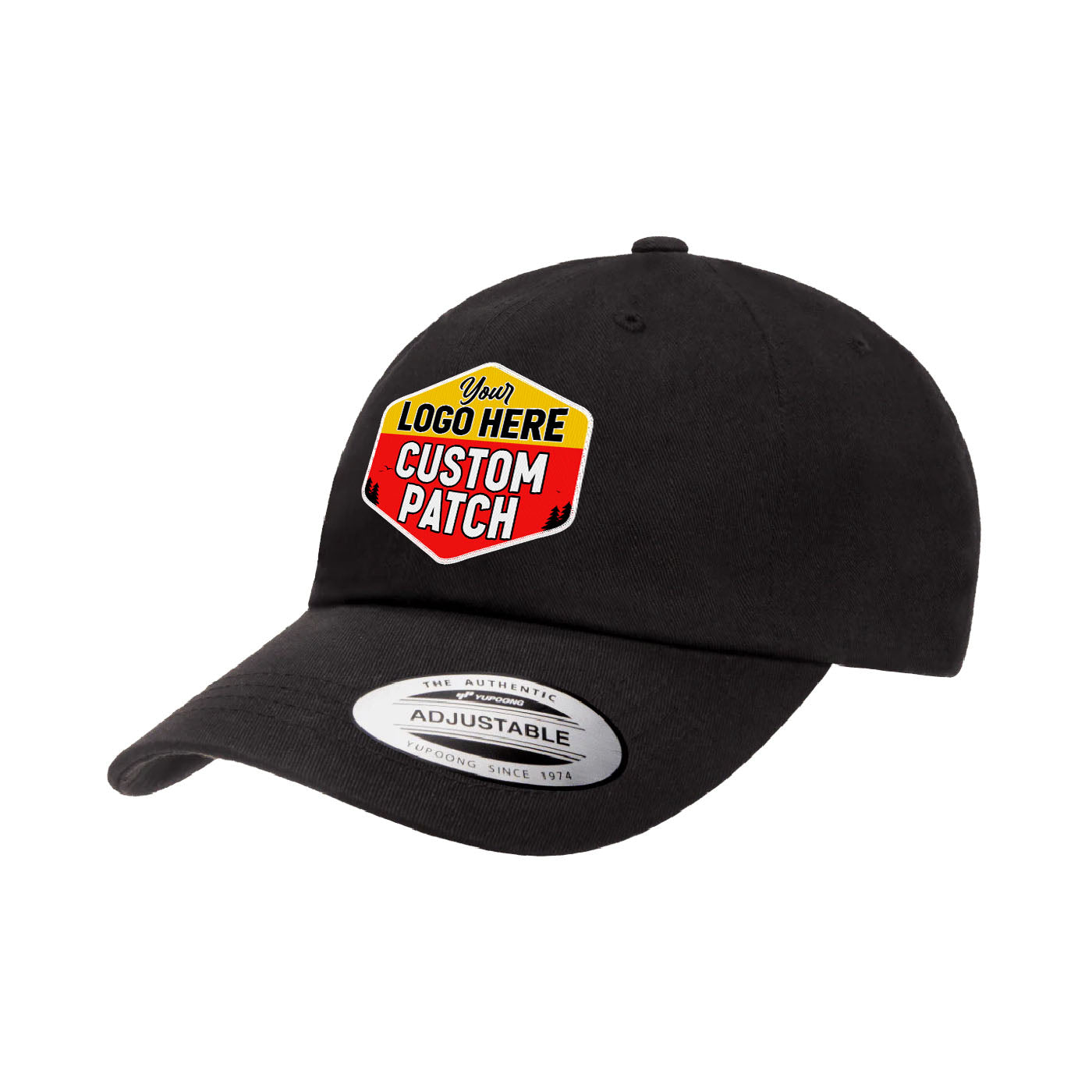Custom Patch Yupoong 6245CM Dad Hat, Low Profile Cotton Twill Cap